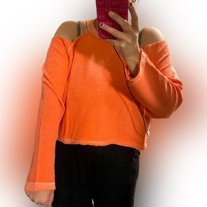 Free people orange sweater!